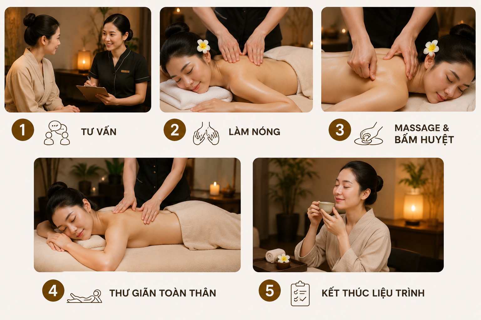 Các bước massage chăm sóc cơ thể tại Massage nuru OSAKA